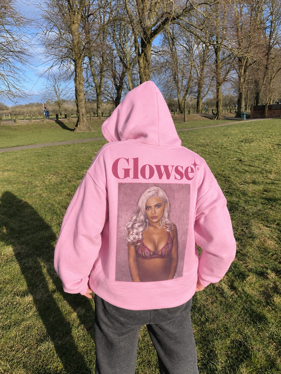 Glowse™ Signature Graphic Hoodie – Pink
